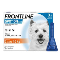 Frontline Plus Spot on Solution for Dogs(2-10kg) - Tick and Flea Treatment/Control(1 Tube)