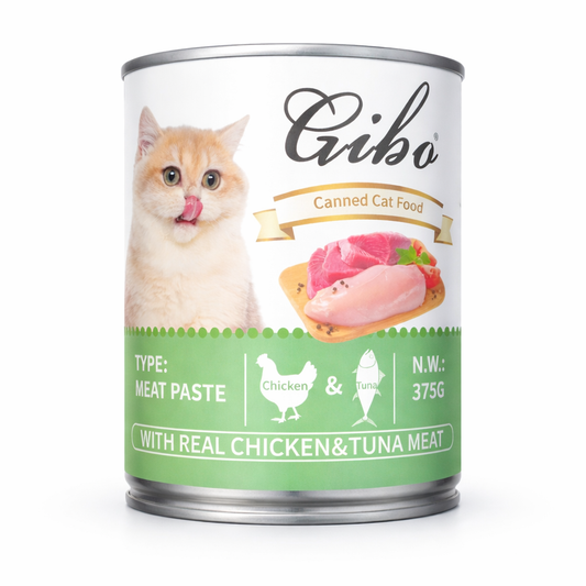 Giba Canned Cat Wet Food – Chicken & Tuna Meat Paste (375g)