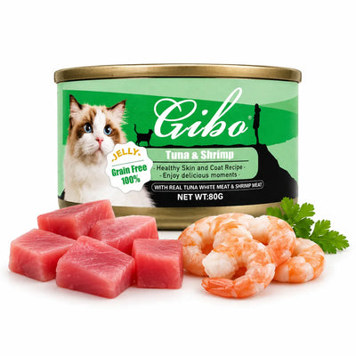 Gribo Tuna & Shrimp Grain Free Jelly Cat Food 80g