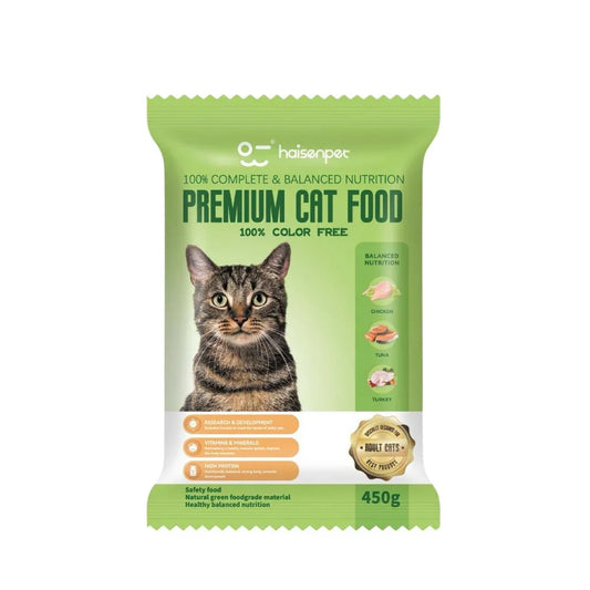 Haisenpet Premium Cat Food with Chicken, Tuna And Turkey 450g