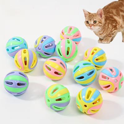 Hollow Plastic Ball, Crisp Sound, Bite-Resistant Design, Fun Play, Designed for Cats 1pcs Random Color