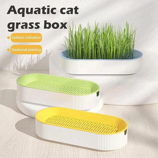 Hydroponic Cat Grass Planter - Indoor Cat Grass Growing Set, Cat Grass Planting Box Trays