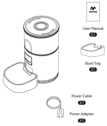 Automatic Cat Food Dispenser, WiFi Cat Feeder with APP Remote Control for Dry Pet Food, Programmable Timer, Dual Power Supply, Slow Feeder for Cats & Small Dogs