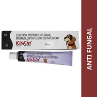 Intas Kiskin AntiFungal Ointment (Cream) (Corticosteroid) for Dogs and Cats