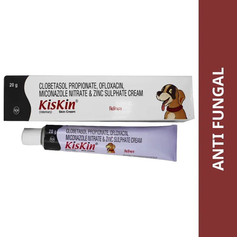 Intas Kiskin AntiFungal Ointment (Cream) (Corticosteroid) for Dogs and Cats
