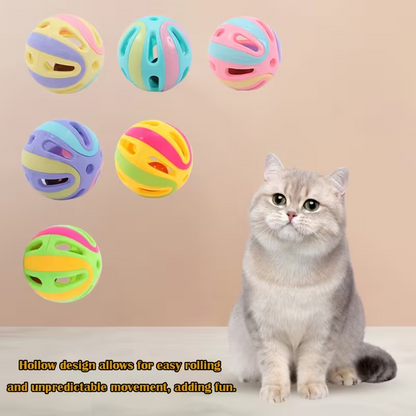 Hollow Plastic Ball, Crisp Sound, Bite-Resistant Design, Fun Play, Designed for Cats 1pcs Random Color