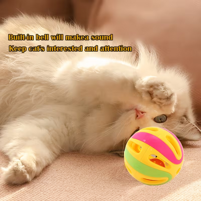 Hollow Plastic Ball, Crisp Sound, Bite-Resistant Design, Fun Play, Designed for Cats 1pcs Random Color