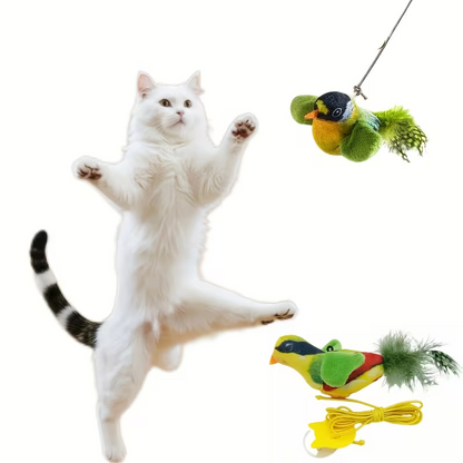 Hanging bird cat toy Interactive Cat Toy, No Batteries Needed, Indoor Pet Play, Natural Hunting Instincts, Plush Material