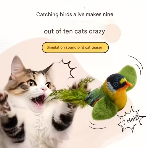 Hanging bird cat toy Interactive Cat Toy, No Batteries Needed, Indoor Pet Play, Natural Hunting Instincts, Plush Material