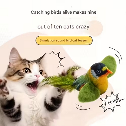 Hanging bird cat toy Interactive Cat Toy, No Batteries Needed, Indoor Pet Play, Natural Hunting Instincts, Plush Material