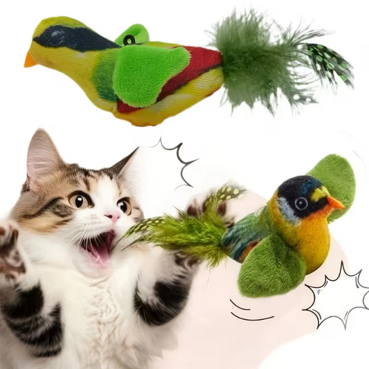 Hanging bird cat toy Interactive Cat Toy with Realistic Chirping