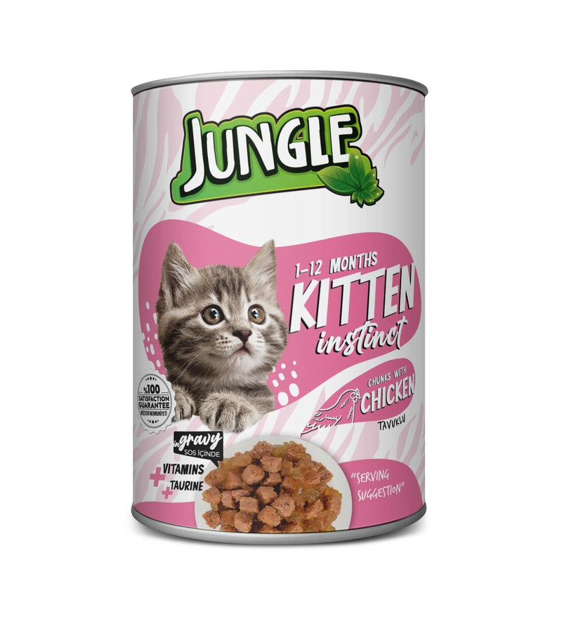 Jungle Junior Chicken Tavuklu Cat Canned food For Kitten 400gm