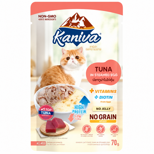 Kaniva Cat Pouch Tuna in Steamed Egg for all Ages 70g