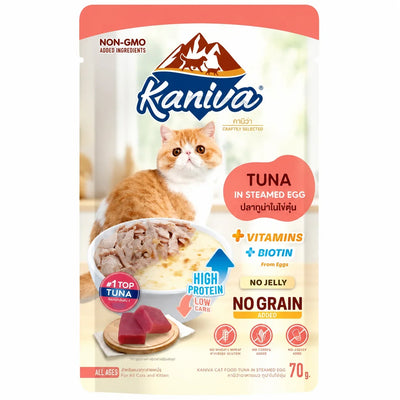 Kaniva Cat Pouch Tuna in Steamed Egg for all Ages 70g