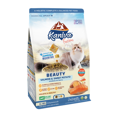 Kaniva Fusion Beauty (Skin & Coat) Salmon & Sweet Potato for Adult & kitten 500g