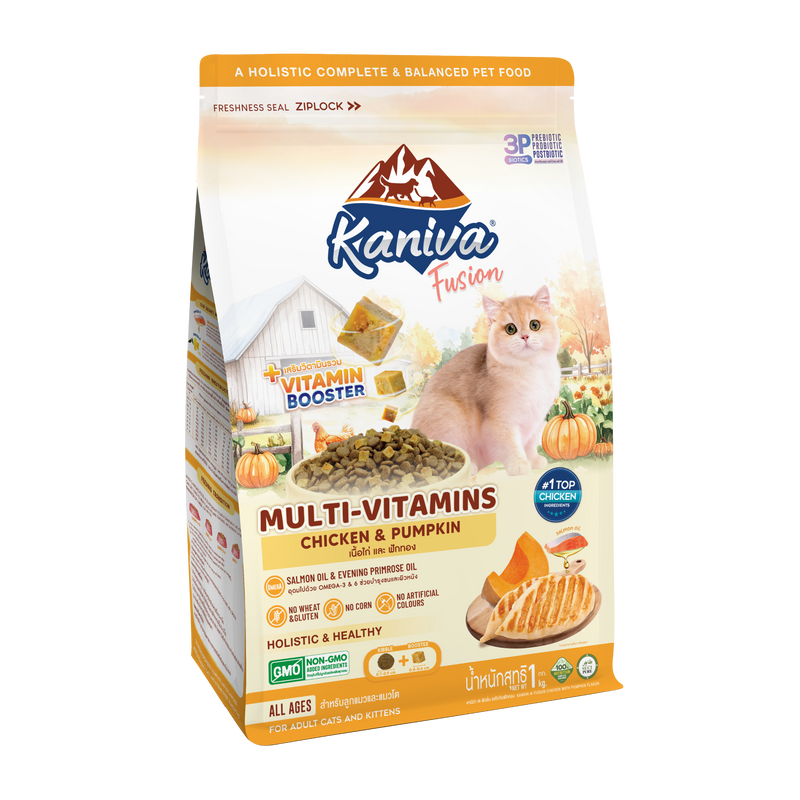 Kaniva Fusion Multivitamins Chicken & Pumpkin for Adult & kitten 500g