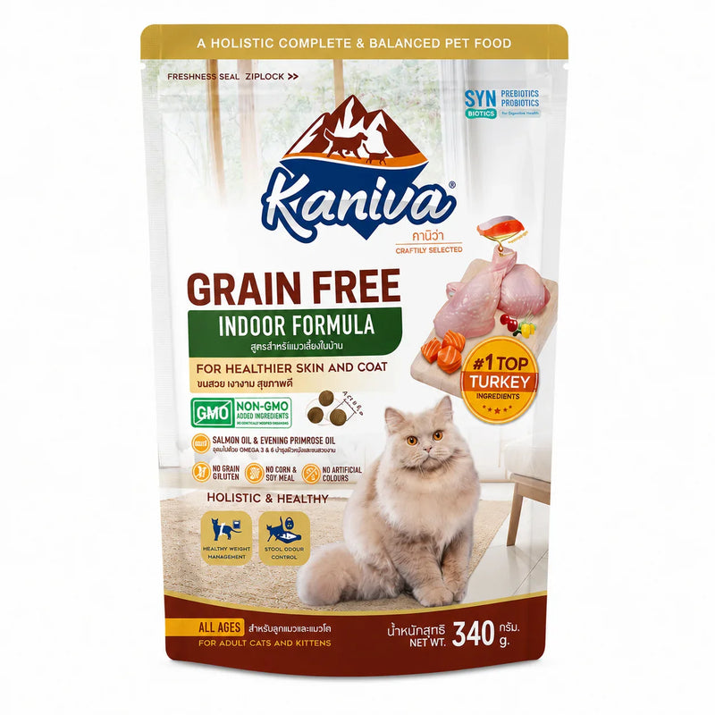 Kaniva Grain Free Cat Food Indoor Formula 340g
