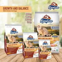 Kaniva Growth & Balance Chicken, Egg & Rice Cat Dry Food for Adult & Kitten 370g