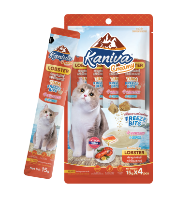 Kaniva Creamy Lobster with Tuna Freeze Bits Cat Treats 15gX 4 pcs