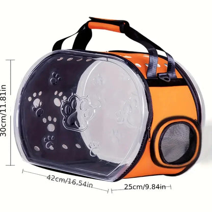 Large Space Capsule Pet Backpack for Cats and Puppy Dog Portable Carrier for Travel, Crossbody Backpack