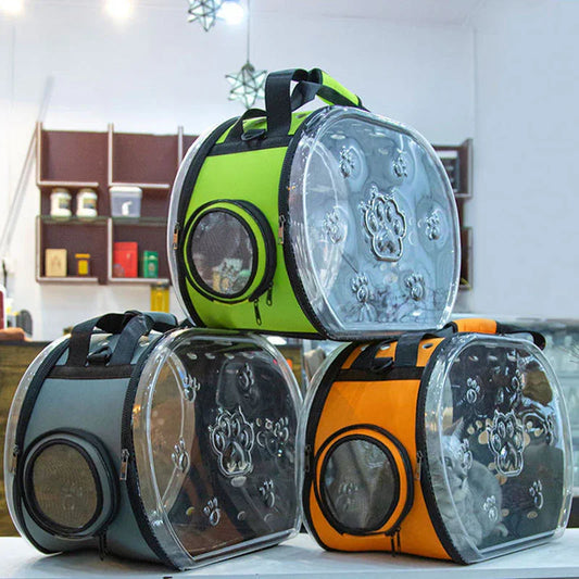 Large Space Capsule Pet Backpack for Cats and Puppy Dog Portable Carrier for Travel, Crossbody Backpack