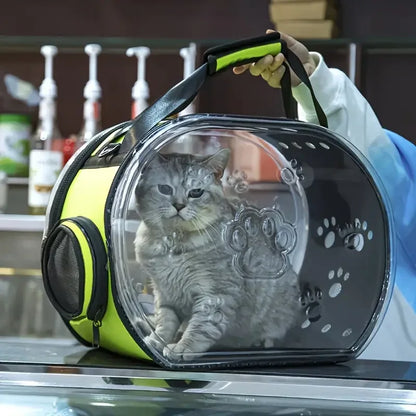 Large Space Capsule Pet Backpack for Cats and Puppy Dog Portable Carrier for Travel, Crossbody Backpack