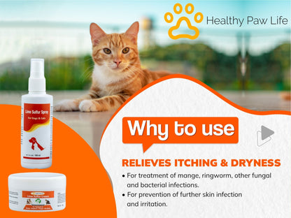Lime Sulfur Spray For Anti-fungal, Anti-itching, Anti-parasitic Cats and Dogs 100ml