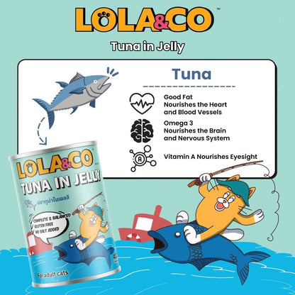 Lola & Co Premium Cat Can Wet Food Tuna in Jelly 400gm