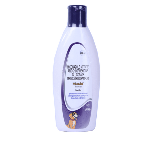 Micodin Medicated Anti Bacterial & Anti Fungal Shampoo For Dogs & Cats 200ml
