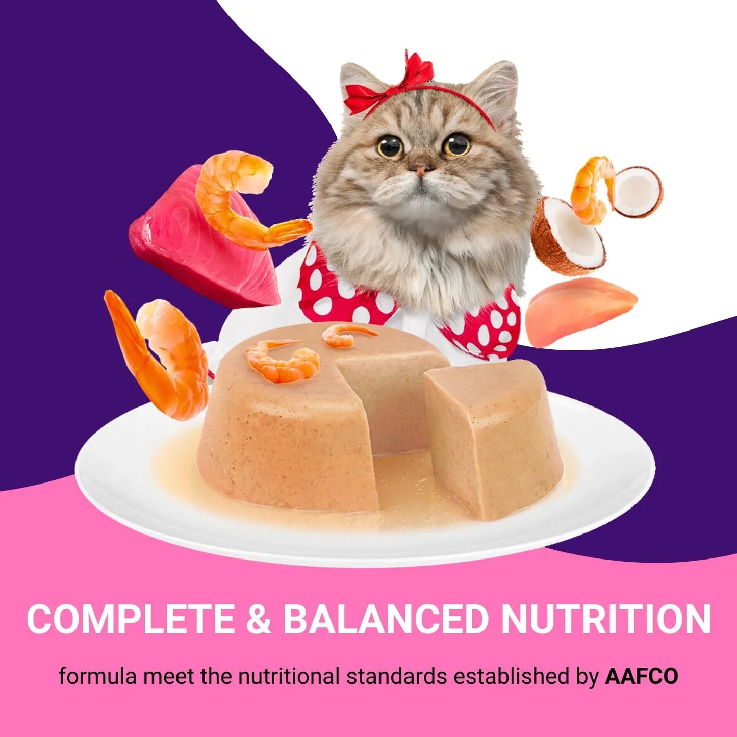 Moochie Non-Vegetarian Cat Foods Pouch for Adult Cats Hairball Care with Prawn 70g