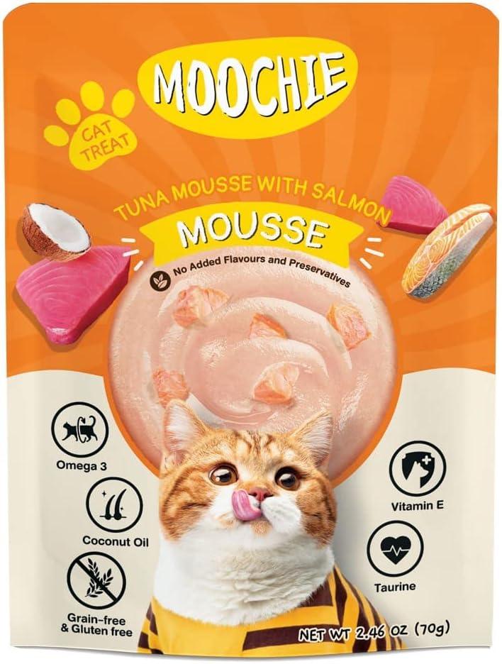 Moochie Kitten Cat Food Tuna Mousse with Salmon Pouch 70g