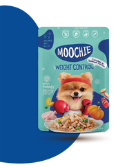 Moochie Dog Pouch WEIGHT CONTROL Turkey with Sweet Potato, Pumpkin and Green Pea and Coconut Oil
