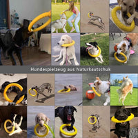 Natural Rubber Ring Dog Chew Toy, Floating Dog Ring Toy for Outdoor Fitness Floating Pull Toy