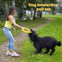 Natural Rubber Ring Dog Chew Toy, Floating Dog Ring Toy for Outdoor Fitness Floating Pull Toy