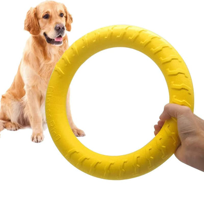 Natural Rubber Ring Dog Chew Toy, Floating Dog Ring Toy for Outdoor Fitness Floating Pull Toy