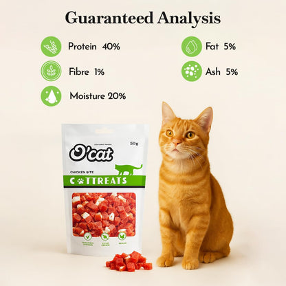 O’Cat Chicken Bite Dry Cat Treats -50G