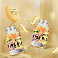 Omega-3 Fish Oil Deep Sea Fish  1200mg Capsules Softgel Enhancement of Immunity for Cats and Dogs