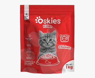 Oskies Kitten Dry Cat Food Chicken 1KG