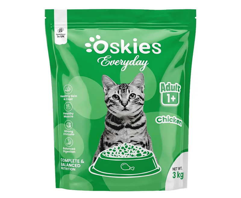 Oskies Adult Dry Cat Food chicken- 1KG