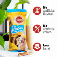 Pedigree Rodeo Adult Dog Treats, Chicken 7 Sticks Pack 1 Supports Strong Bones
