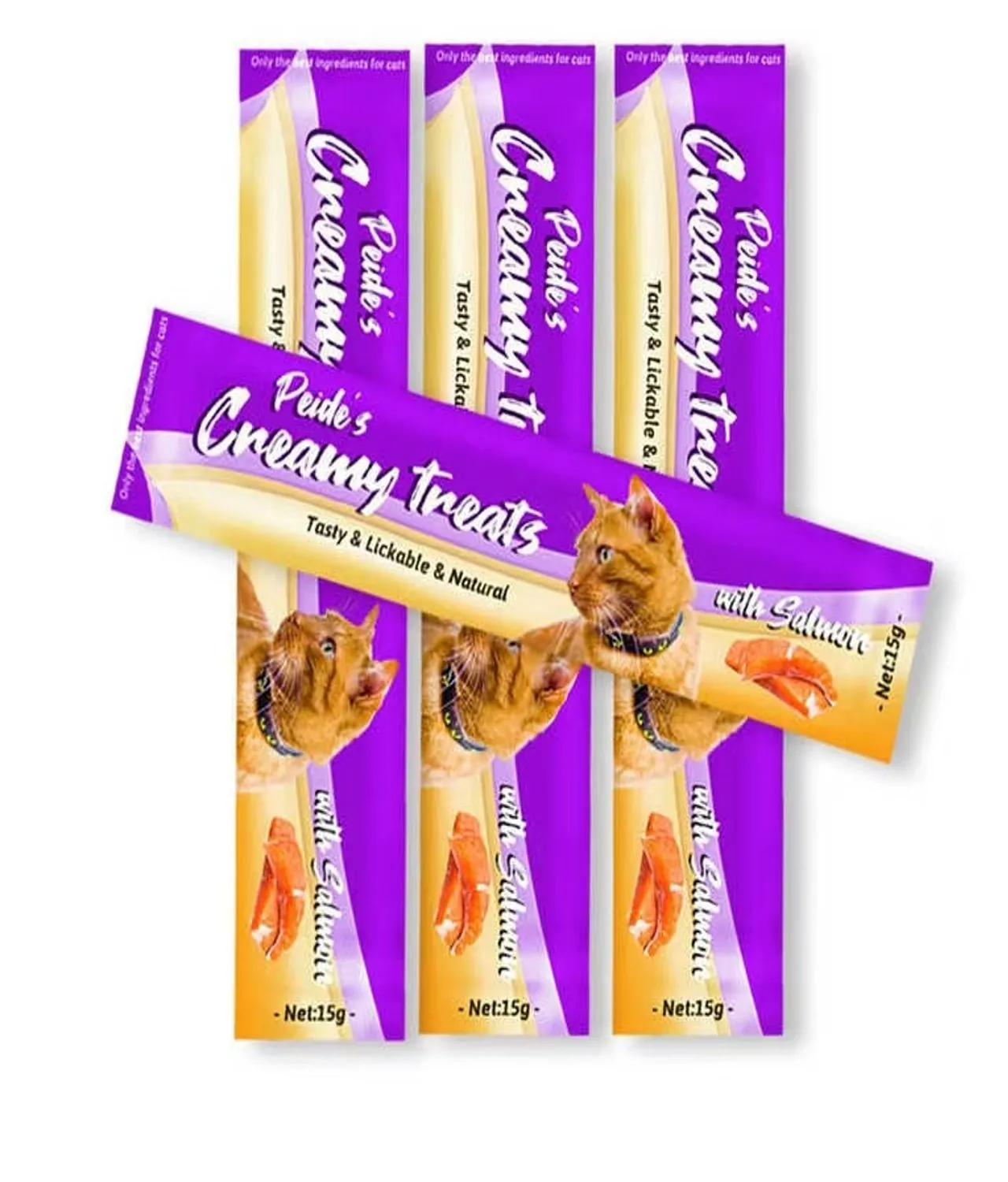 Peide's Black Catz Creamy Treat with Salmon Flavour 15gx25 (1 box)