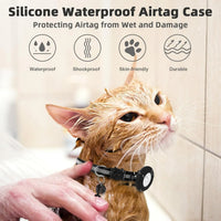 Reflective Collar with Waterproof Cat Pet Collar with Case Holder for Apple AirTag tracker