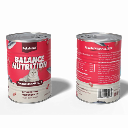 PetMetro Tuna&Shrimp in jelly Cat wet Food Canned 430g