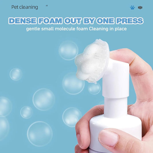 Pet Paw Cleaning Foam - Waterless Shampoo,150ml Paw Cleaner with Soft Silicone Brush, No-Rinse Shampoo for Pets and Dogs Foccar