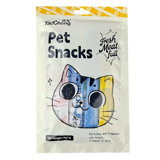 Xiechong Pet Snacks Fresh Meat Full Cat Snack Strips 15gX10's Pack