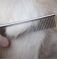 Cat and Dog Grooming Brush Comb Stainless Steel Teeth Metal Cats Dog Comb for Removing Hair (M: 194cm)