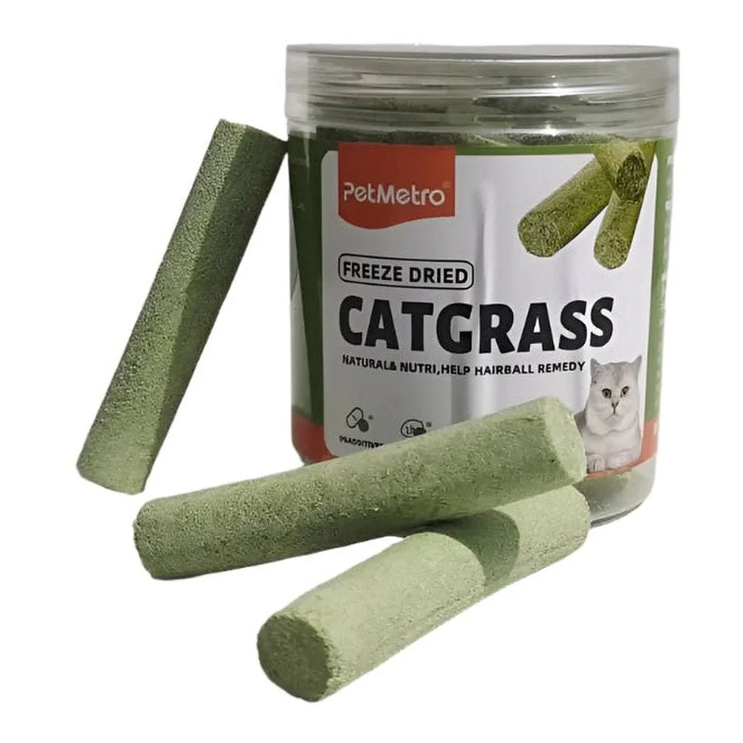 PetMetro Freeze Dried Cat Grass Teething Stick Chicken Flavor (130gm)
