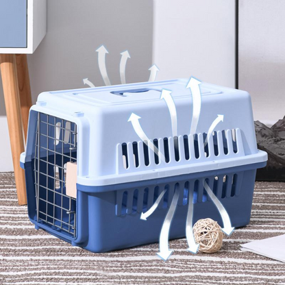 Pet Cat & Dog Carrier Box Large Size - (66*48*53cm) Travel Cage Outdoor Carrier Animal Air Flight Case