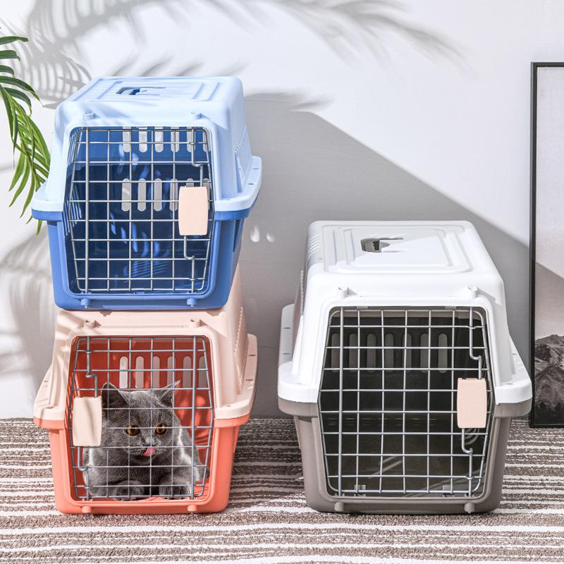 Pet Cat & Dog Carrier Box Large Size - (66*48*53cm) Travel Cage Outdoor Carrier Animal Air Flight Case