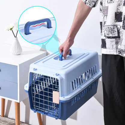 Pet Cat & Dog Carrier Box Large Size - (66*48*53cm) Travel Cage Outdoor Carrier Animal Air Flight Case